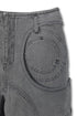 CIRCLE CUT-OUT DENIM PANTS -BLACK-